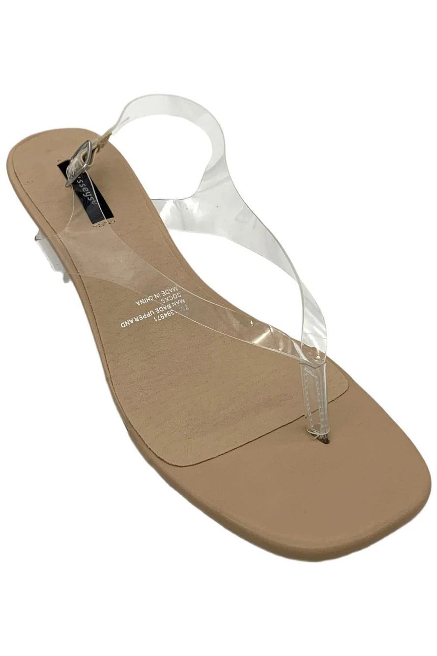 Masseys Women's Lucianna Heels Clear/Nude - Medium